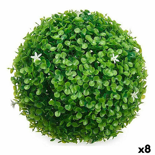 Ibergarden Plante décorative Volets Fleurs Ballon Plastique 22 x 22 x 22 cm (8 Unités)