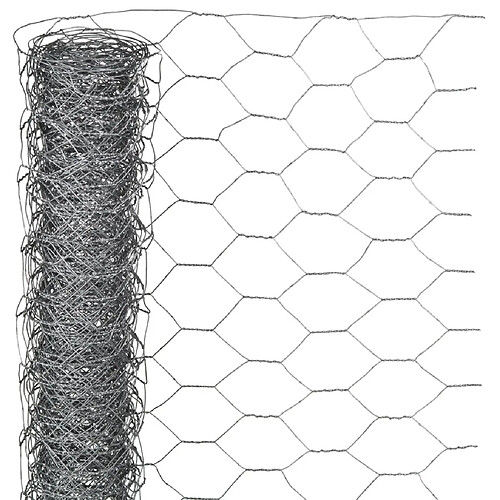 Nature Grillage métallique hexagonal 1 x 10 m 25 mm Acier galvanisé