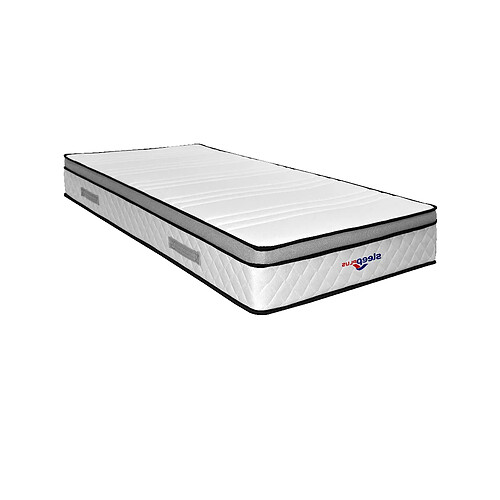 King Of Dreams Matelas marie a Ressorts + 3 cm Latex Naturel à 70 % en 75 Kg/m3 - 140x190 Hauteur +/- 25 cm - Accueil Moelleux - Soutien Equilibre - 5 Zones de Confort - Hypoallergenique