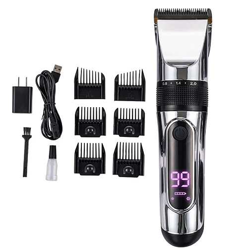 INF Tondeuse à cheveux avec écran LCD et accessoires Silver