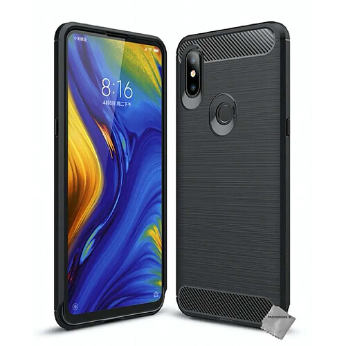 Htdmobiles Coque silicone gel carbone pour Xiaomi Mi Mix 3 + film ecran - NOIR