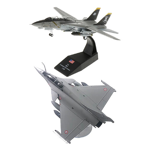 2x 1:72 Dassault Rafale Fighter & 1: 100 F-14 Alloy Avion Decor