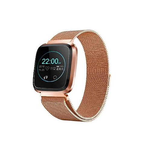 YP Select 1,3 pouces Écran couleur Pression artérielle Moniteur de fréquence cardiaque Sport Bluetooth Smart Wristband Watch-Doré