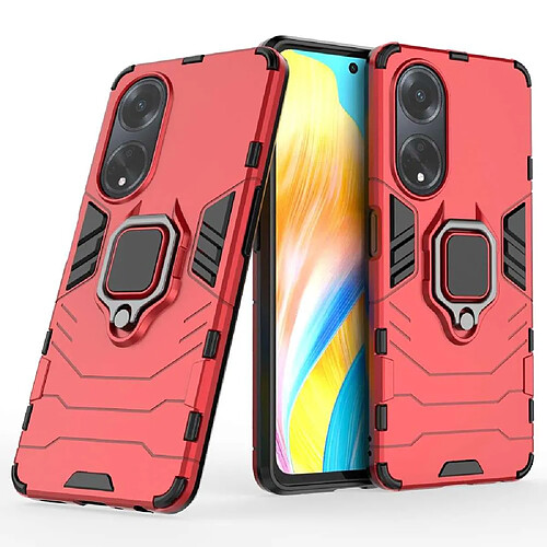 Htdmobiles Coque pour Oppo A98 5G - housse etui rigide anti choc + verre trempe - ROUGE