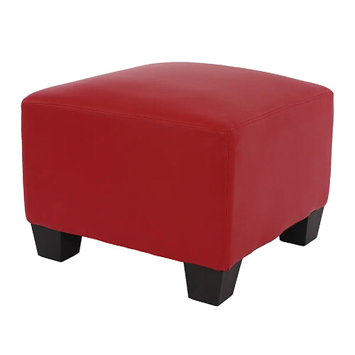 Mendler Canapé-élément pouf repose-pied Lyon, modulaire, simili-cuir ~ rouge