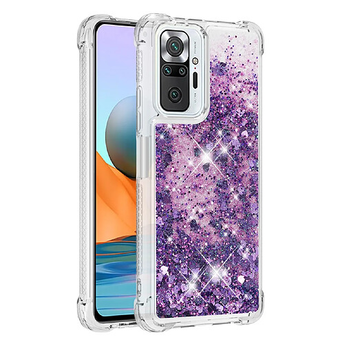 Coque en TPU Amortissement dynamique des sables mouvants violet foncé pour votre Xiaomi Redmi Note 10 Pro Max