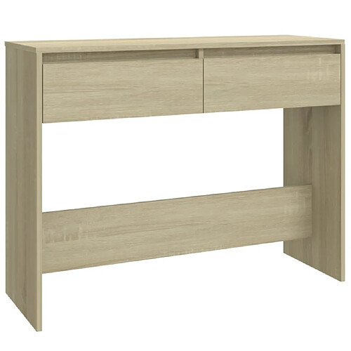 Maison Chic Table console | Meuble d'entrée | Table d'appoint Chêne sonoma 100x35x76,5 cm Aggloméré -GKD36860