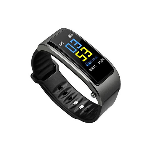 YP Select Bluetooth Écouteur Bracelet Commande Vocale Fréquence Cardiaque Montre de Sport Montre Intelligente-Gris