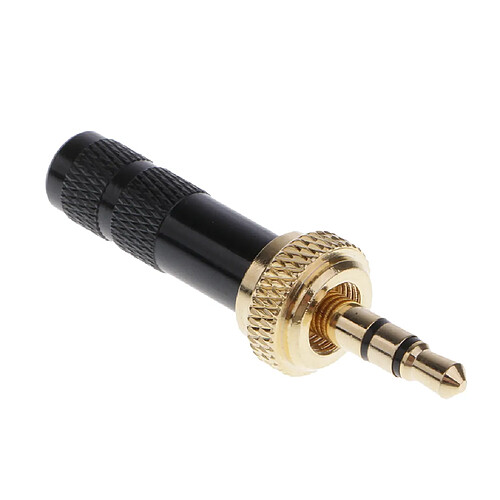 3.5mm vis de verrouillage stéréo jack mâle prise métal audio soudure adaptateur rouge