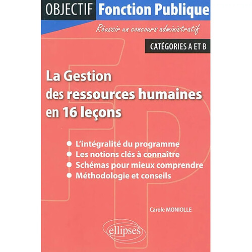 La gestion des ressources humaines en 16 leçons : catégories A et B · Occasion