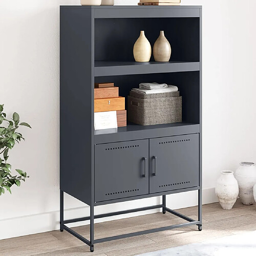 vidaXL Buffet haut anthracite 68,5x38,5x123,5 cm acier