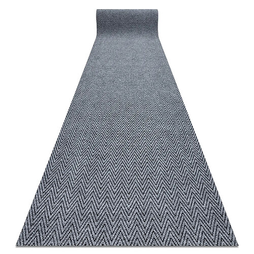 RUGSX Paillasson antidérapant pour les mètres courants 100 cm MAGNUS 2954 Zigzag extérieur, intérieur gris 100x1100 cm