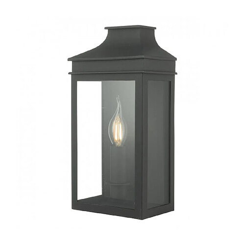 Luminaire Center Lanterne de jardin Vapour Noir mat,verre 1 ampoule 34cm