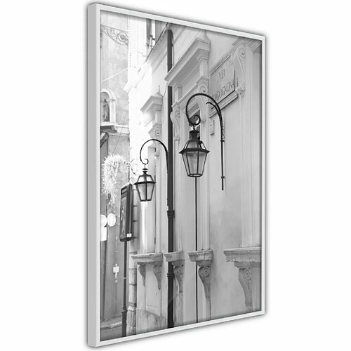 Paris Prix Affiche Murale Encadrée Old Town's Charm 20 x 30 cm Blanc