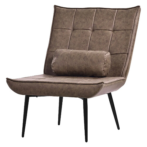 ML-Design Fauteuil Relax Fauteuil Lounge avec coussin de dossier Fauteuil de salon PU Cuir