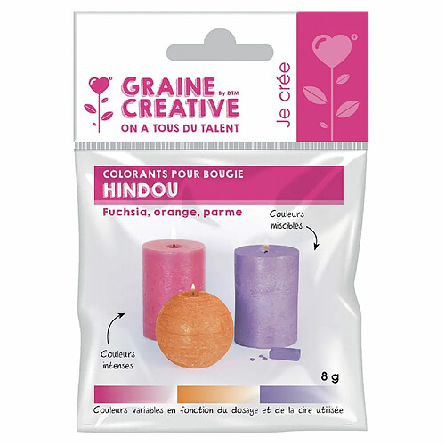 Graines Creatives 3 colorants solides pour bougies - Hindou