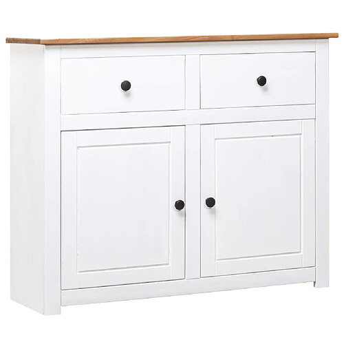 vidaXL Buffet Blanc 93x40x80 cm Pin Gamme Panama