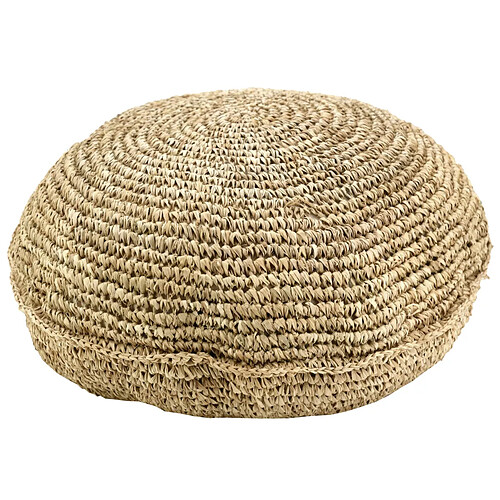 Aubry Gaspard Pouf en sisal naturel.