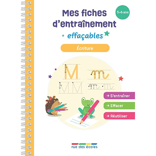 Ecriture : mes fiches d'entraînement effaçables : 5-6 ans