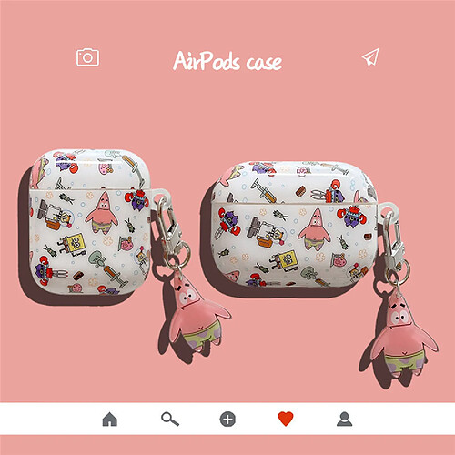 GUPBOO Airpods Coque Housse Étui Protecteur Compatible pour AirPods 3-dessin animé mignon étoile de tarte