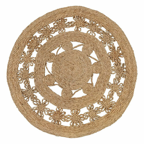 BigBuy Home Tapis Naturel Jute 120 x 120 cm