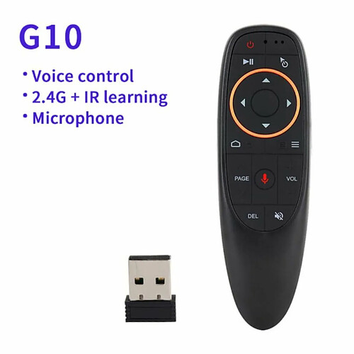 Télécommande Vocale Intelligente Sans Fil Air Fly Souris 2.4G G10 G10S Pro Gyroscope Ir Apprentissage Pour Android Tv Box G10