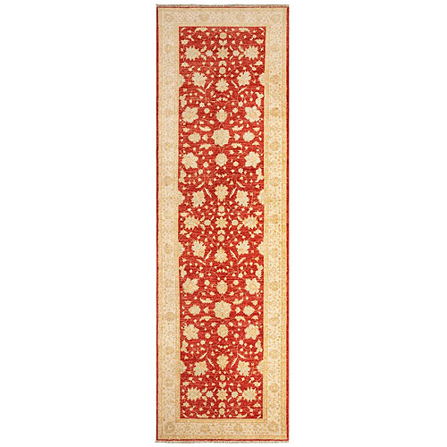 Vidal Tapis de couloir en laine 409x123 beige Kaizar