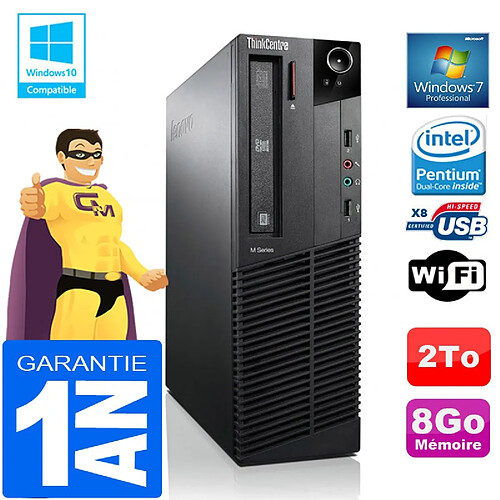 PC Lenovo M92p SFF Intel G630 Ram 8Go Disque 2 To Graveur DVD Wifi W7 · Occasion