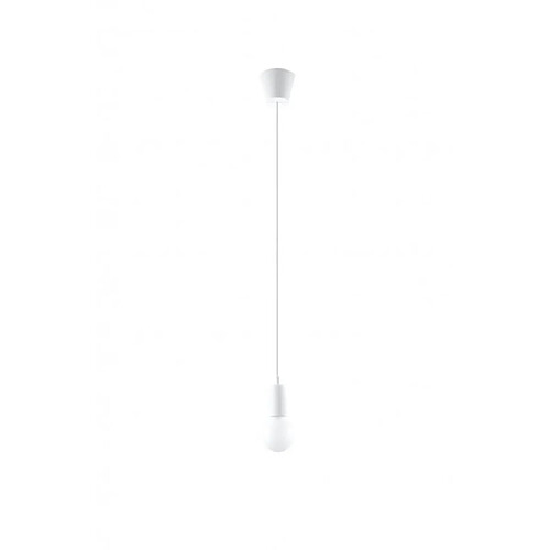 Luminaire Center Suspension DIEGO PVC blanc 1 ampoule