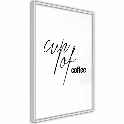 Paris Prix Affiche Murale Encadrée Caffeine Needed 20 x 30 cm Blanc