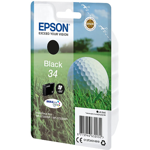 Epson Golf ball Singlepack Black 34 DURABrite Ultra Ink