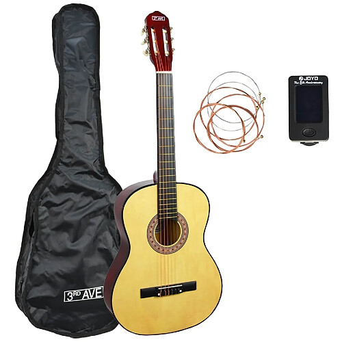 3rd Avenue - Pack de guitare classique pleine grandeur - Naturel