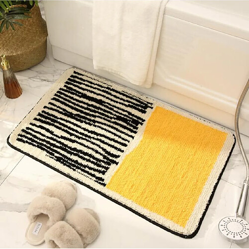 Universal Tapis de sol 50 * 80 Tapis de salle de bains absorbant sol doux Coussin d'entrée antidérapant Coussin de porte lavable à la machine Tapis rouge | Coussins - (jaune)