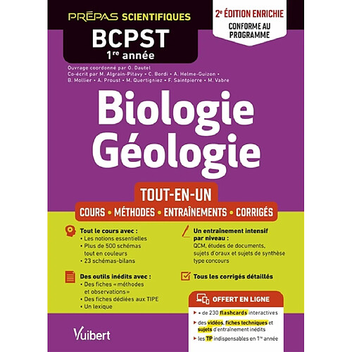 Biologie géologie BCPST 1re année : tout-en-un : conforme au programme