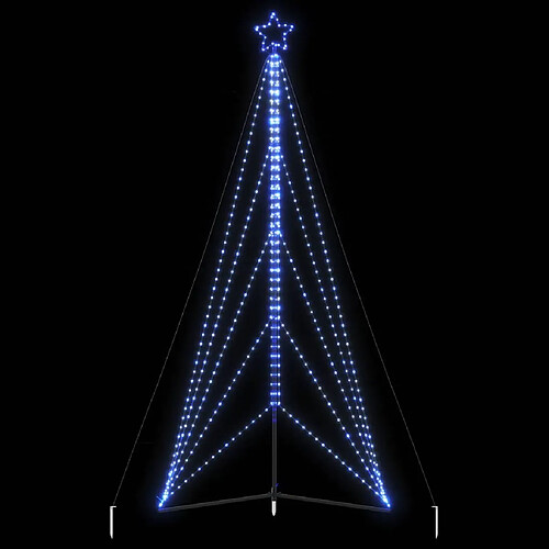 vidaXL Guirlande de sapin de Noël 615 LED bleu 400 cm