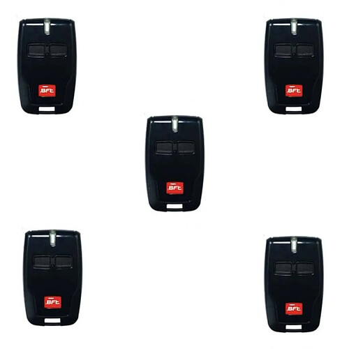 Pack de 5 Télécommandes BFT MITTO B RCB 02 pour portail