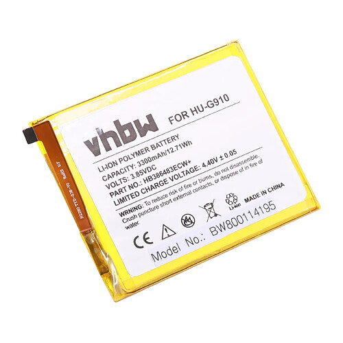 vhbw batterie remplace Huawei HB386483ECW+ pour smartphone (3300mAh, 3,85V, Li-Polymère)