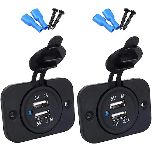 Universal Pack YH-2 Pack imperméable DC 12V / 3.1A Double socket de chargeur de voiture USB