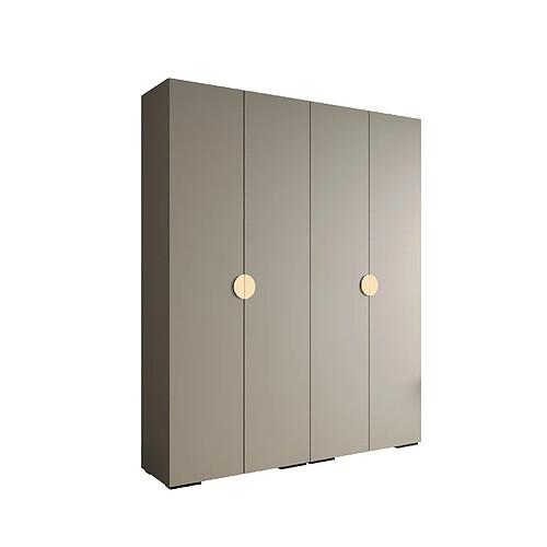 Abiks Meble Armoire Inova 4 À Portes Battantes 236,7/200/47 4 Portes (gris/d’oro)