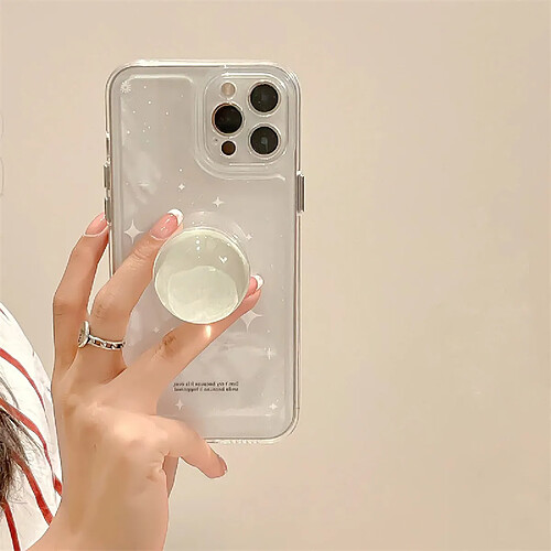 GUPBOO Étui pour iPhone11ProMax Étui de téléphone transparent avec support boule de cristal Premium Sense