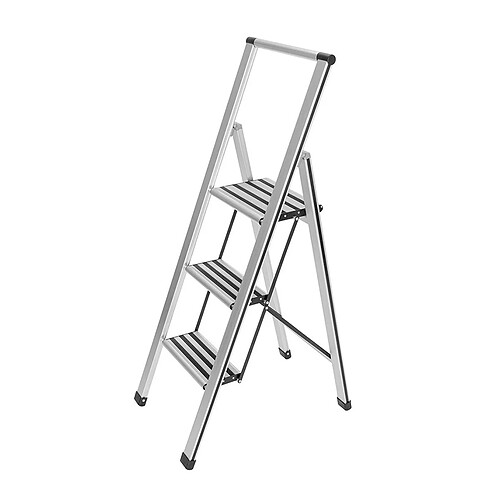 WENKO Escabeau Pliable 3 Marches Aluminium