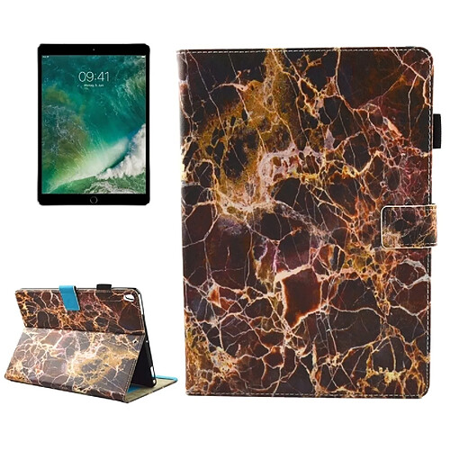 Wewoo Smart Cover marron pour iPad Pro 10.5 pouces Marbre Motif Horizontal Étui de protection en cuir flip avec porte-cartes et fentes cartes portefeuille fente stylo veille / réveil