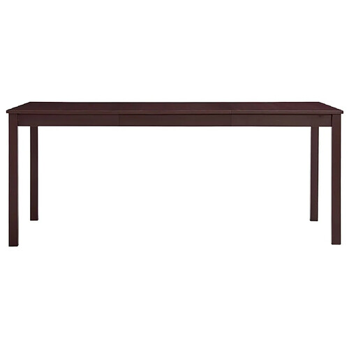 Maison Chic Table de salle à manger,Table à dîner Marron foncé 180 x 90 x 73 cm Pin -GKD93337