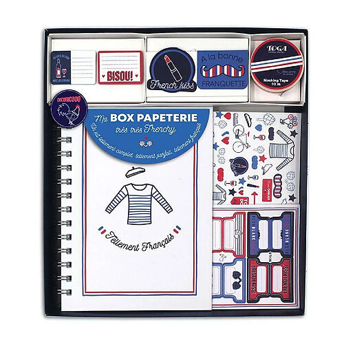 TOGA Coffret Papeterie - Carnet Frenchy