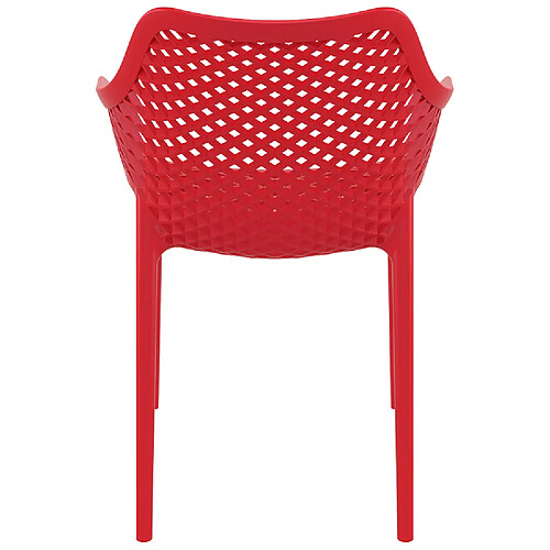 Alterego Chaise de jardin / terrasse 'SISTER' rouge en matière plastique