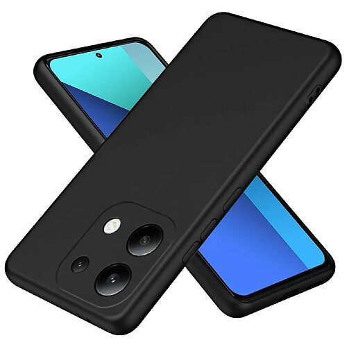 Htdmobiles Coque pour Xiaomi Redmi Note 13 4G - housse etui silicone gel fine + film ecran - NOIR