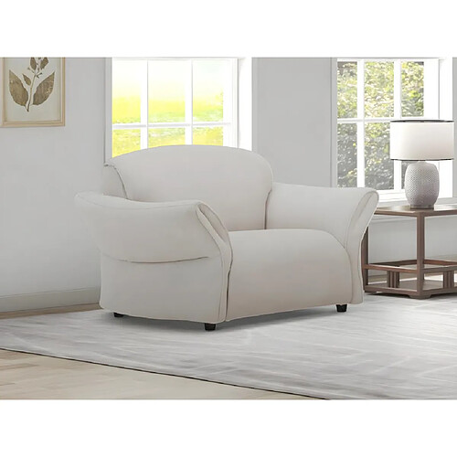 Vente-Unique Fauteuil en tissu beige BODURA