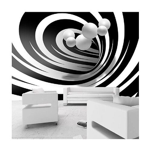 Artgeist Papier peint - Twisted In Black & White [350x245]