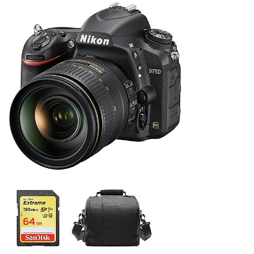 NIKON D750 KIT AF-S 24-120MM F4G ED VR + 64GB SD card + camera Bag