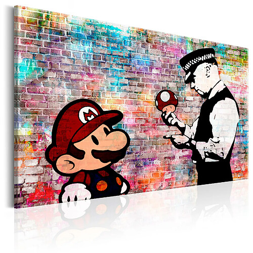 Artgeist Tableau - Banksy: Colourful Brick [60x40]